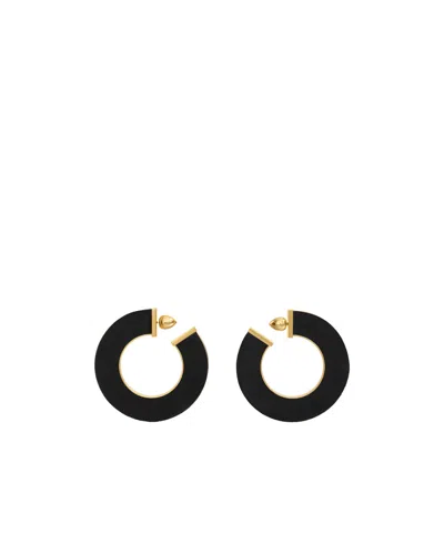 Alaïa Hoop Earrings In Black