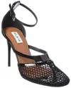 Alaïa Alaia Infradito Fishnet Mesh & Leather Pump