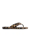 Alaïa Infradito Leopard Print Slippers