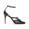 Alaïa Alaia Women Thong Sandals In Fishnet And Patent Leather