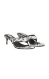 Alaïa Infradito Snake-effect Leather Thong Sandals