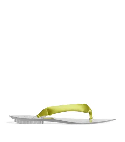 Alaïa Invisible Thong Flip Flops In Yellow
