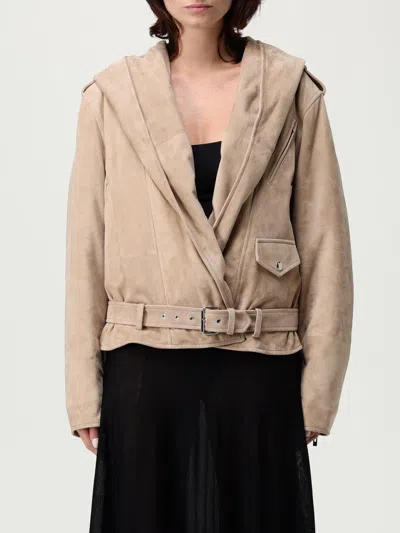 ALAÏA ALAÏA JACKET WOMAN COLOR BEIGE,H30365022