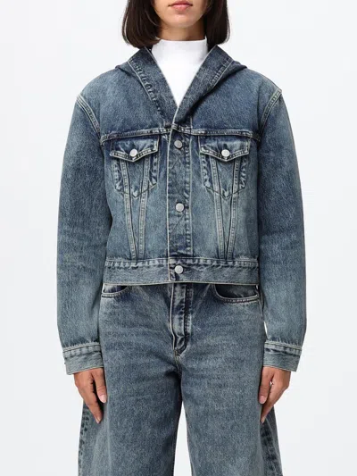 Alaïa Jacket Woman Color Sand In Blue