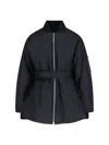 Alaïa Black Belted Bomber In Black