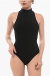 Alaïa Ribbed-knit Turtleneck Bodysuit