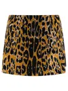 Alaïa Leopard-printed Jacquard Knit Mini Skirt In Black