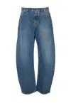 Alaïa Wide Leg Trousers Belt Loops In Blue