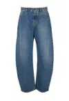 Alaïa Wide Leg Trousers Belt Loops In Blue