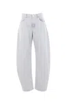 Alaïa Womens High-rise Wide-leg Denim-blend Jeans Bleu Givre In Blue