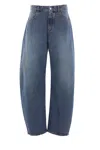 Alaïa Alaia Rounded Blue Jeans With Faded Effect Women In Blue