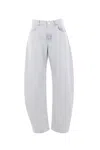Alaïa Womens High-rise Wide-leg Denim-blend Jeans Bleu Givre In Blue