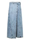 Alaïa Washed Denim Skirt