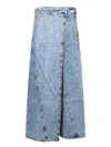 Alaïa Washed Denim Skirt