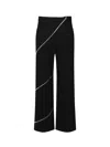 Alaïa Womens Noir Alaia Spiral Two-patch-pockets Wide-leg High-rise Denim-blend Trousers In Black