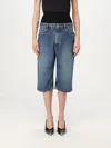 Alaïa Circle Denim High Waist Trousers In Denim