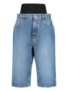 Alaïa Bermuda Jeans In Blue