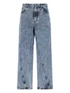 Alaïa Womens Bleu Neige Twisted Straight-leg Denim Jeans In Blue