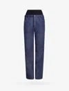 Alaïa Knit Band Jeans In Blue