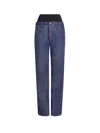 Alaïa Knit Band Jeans In Blue