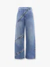 Alaïa Spiral Stone Washed Jeans In Blue