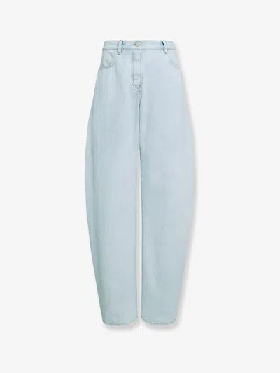 Alaïa Low Round Ice Denim Jeans