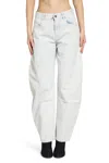 Alaïa Low Waist Rounded Jeans In White