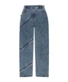 Alaïa Jeans With Belt Loops In Blue