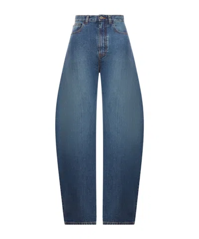 Alaïa Jeans With Belt Loops In Blue