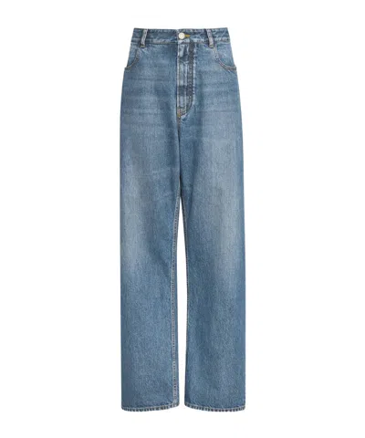 Alaïa Low Waist Pants Clothing In Blue