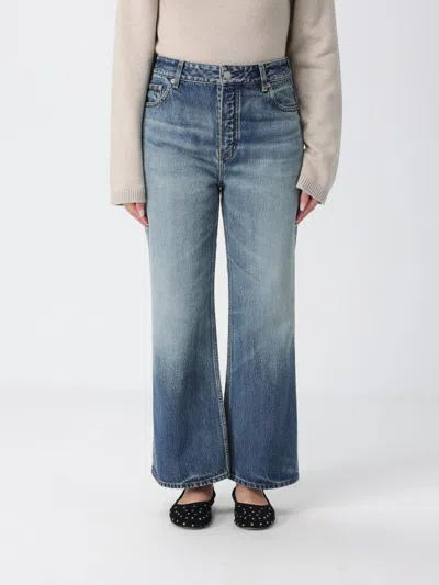 Alaïa Mid-rise Wide-leg Jeans In Blue