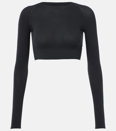 ALAÏA ALAÏA JERSEY CROP TOP