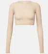 Alaïa Second Skin Knit Top In Grey
