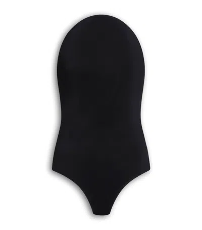Alaïa Jersey Curved Bodysuit In Black