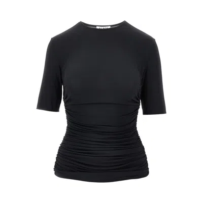 ALAÏA JERSEY GATHERED T-SHIRT