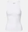 Alaïa Cotton Tank Top With Pleats In White
