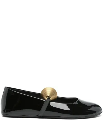 Alaïa Jewel-detail Ballet Flats In Black
