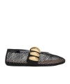 Alaïa Jewel Fishnet Ballet Flats