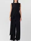 Alaïa Jumpsuit Tie Detail Open Back Sleeveless In Black