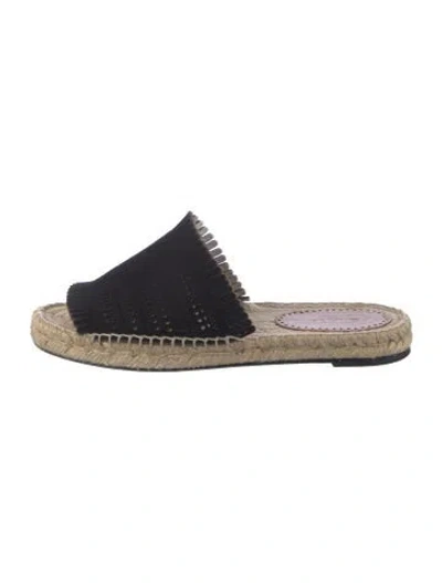 Pre-owned Alaïa Jute Lasercut Accents Slides In Multicolor