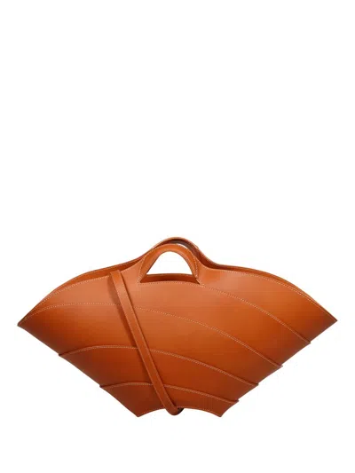 Alaïa Khaima Medium Leather Tote Bag In Brown