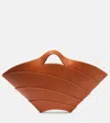 Alaïa Khaima Medium Leather Tote Bag In Brown