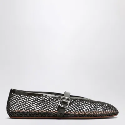 Alaïa Khaki Mesh Ballerina