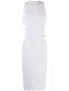 Alaïa Kintted Midi Dress In Light Purple
