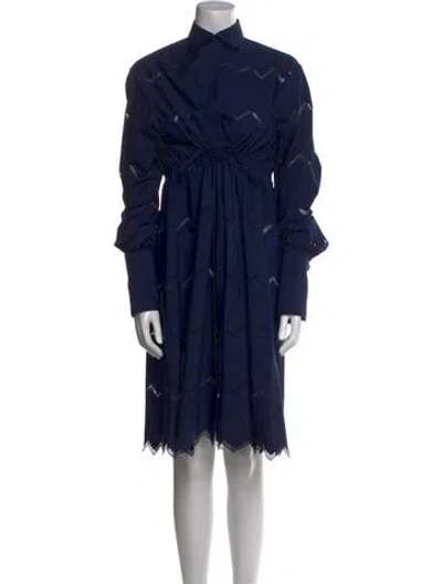 Pre-owned Alaïa Knee-length Dress In Blue