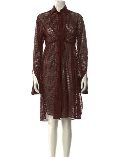 Pre-owned Alaïa Knee-length Dress In Brown