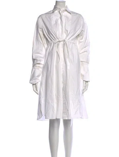 Pre-owned Alaïa Knee-length Dress In White