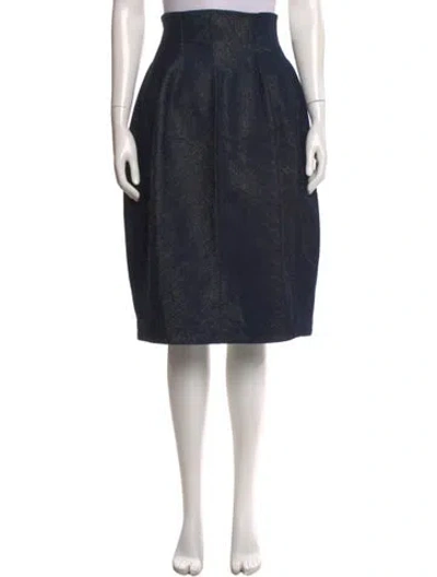 Pre-owned Alaïa Knee-length Skirt In Blue