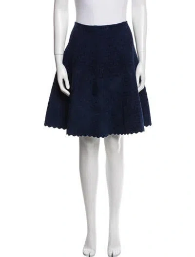 Pre-owned Alaïa Knee-length Skirt In Blue