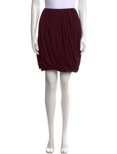 Pre-owned Alaïa Knee-length Skirt In Burgundy